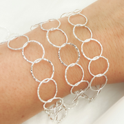 Hammered Round Link Chain
